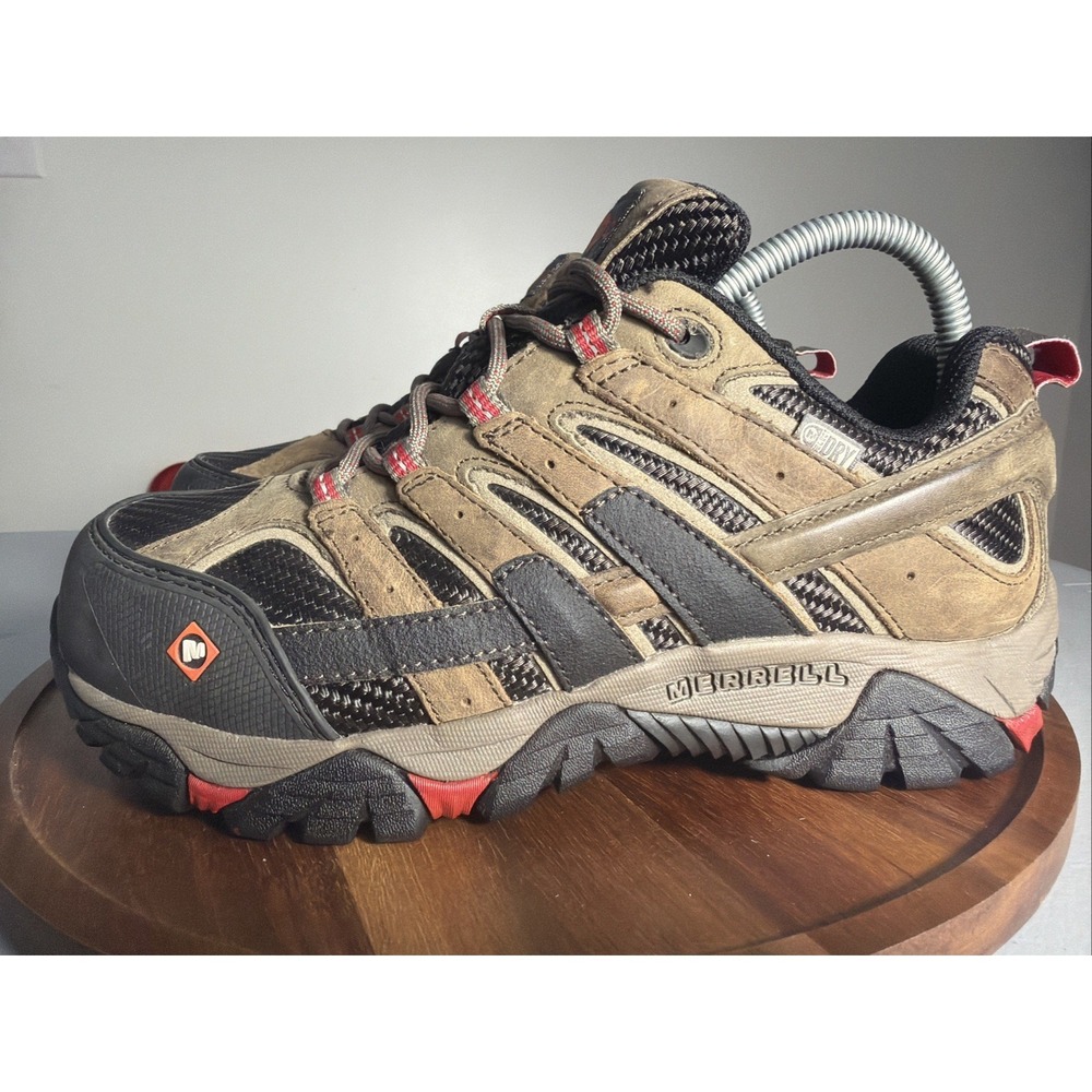 Merrell Womens Moab 2 Vent Waterproof SR Work Shoes J15780 Brown Size 7 B Medium